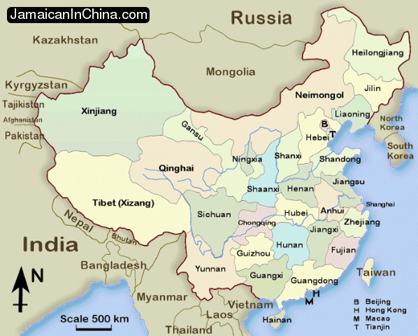province map of china 